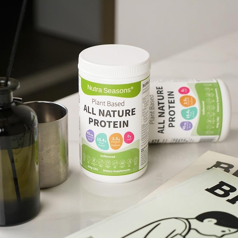 Nutra Seasons Energy powder scoop emphasizes metabolism support and convenient mixing.