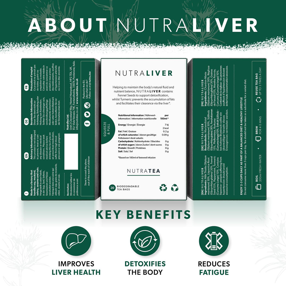 Nutra Tea Nutraliver sacs-infusiones para una taza rápida y sabrosa.