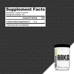 NutraBio Arginine AKG serving scoop highlights convenient daily dosage for workouts.