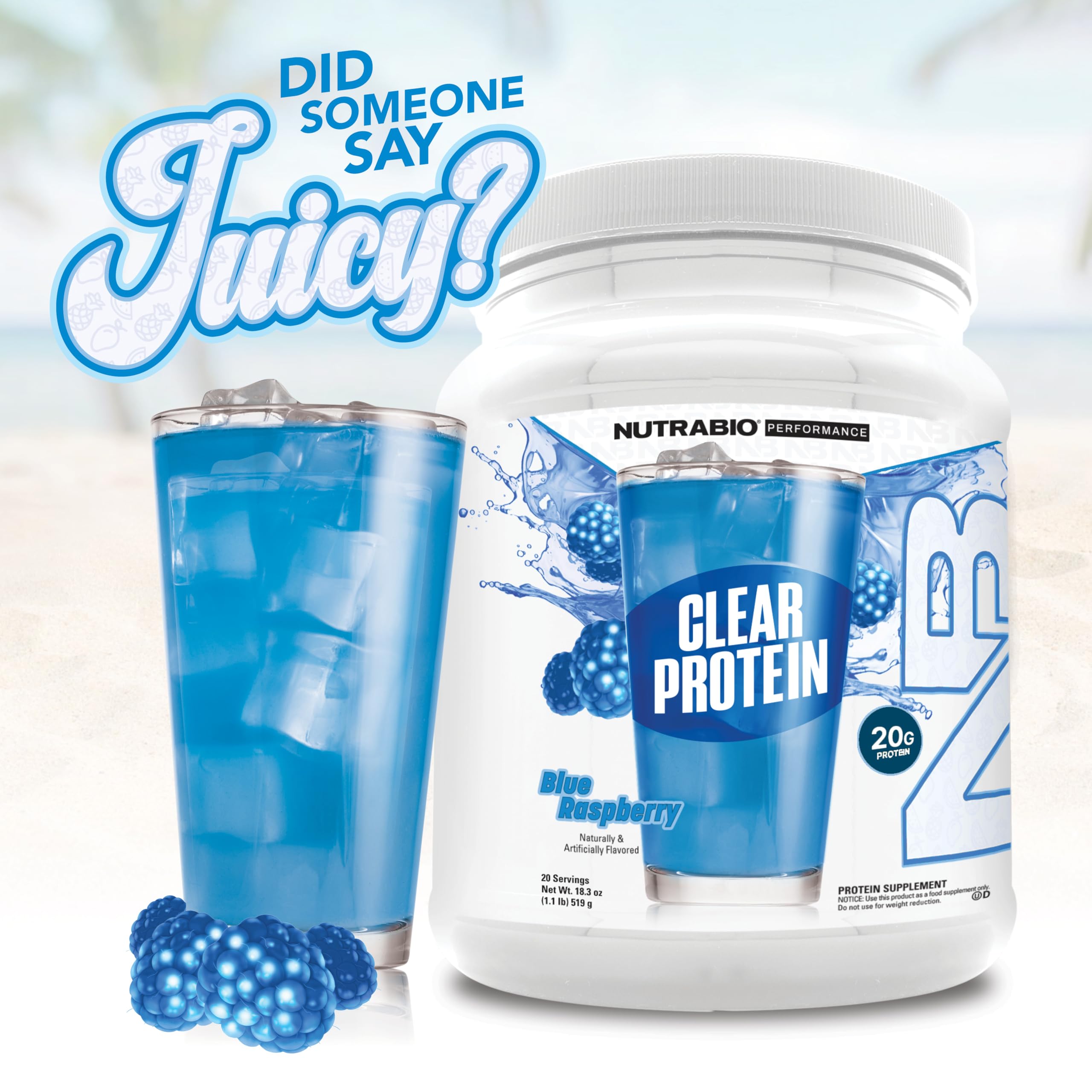 NutraBio Clear Whey 0 sugar 0 lactose option for sensitive diets