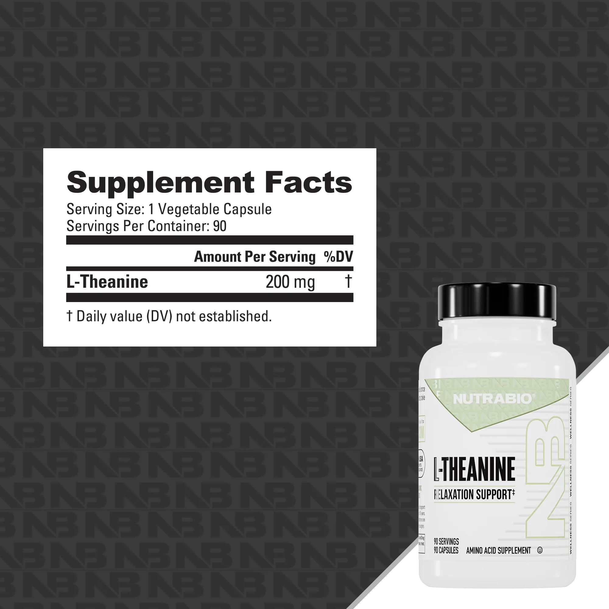 Pouring NutraBio L-Theanine capsules into a hand.