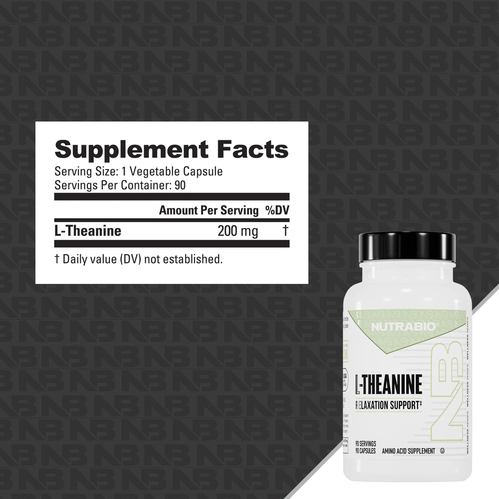 Pouring NutraBio L-Theanine capsules into a hand.