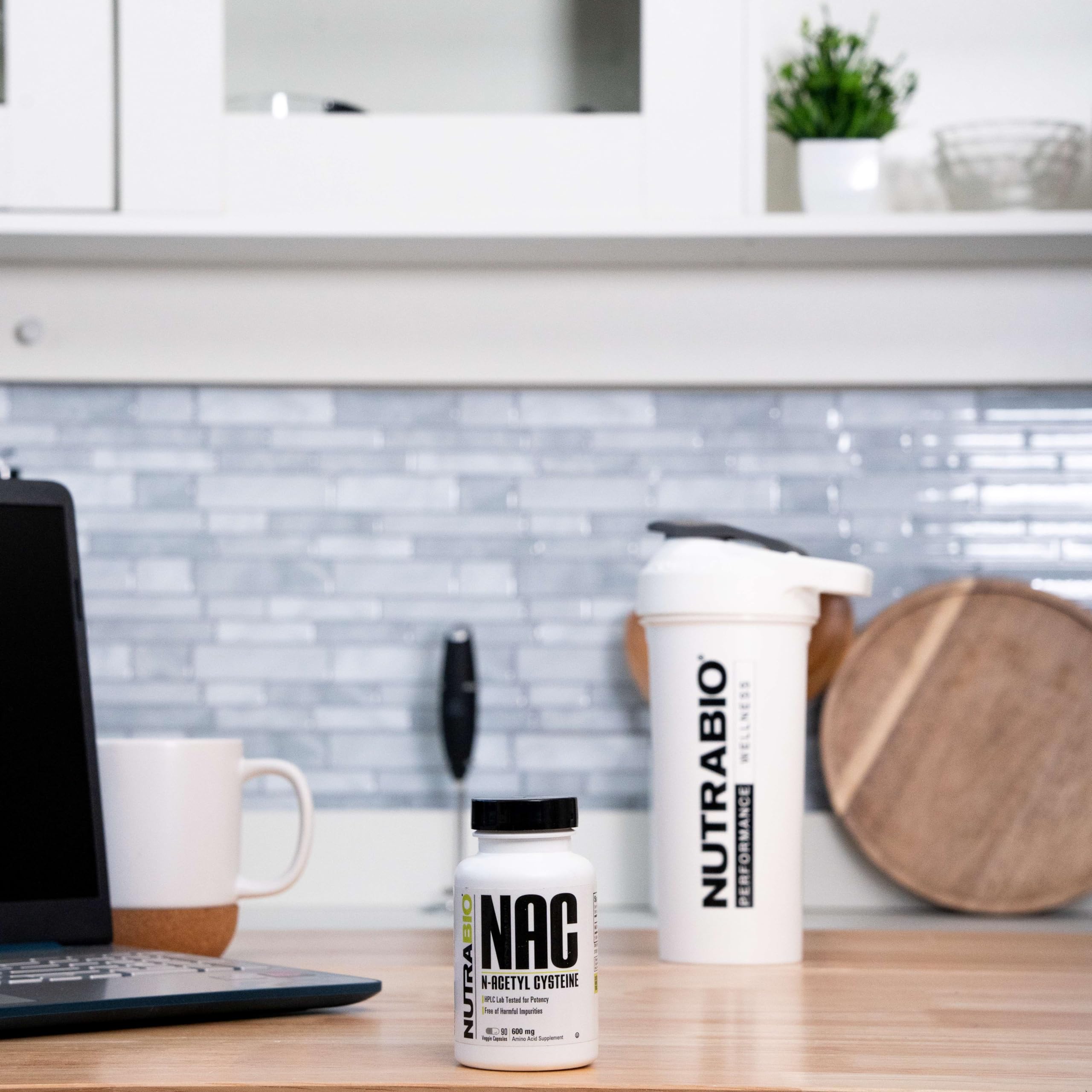 NutraBio NAC label front communicates brand quality.