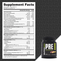 NutraBio PRE Workout Old Formula scoop beside powder for easy serving