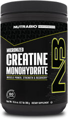 NutraBio Pure Micronized Creatine Monohydrate packaging highlights purity for reliable training support.