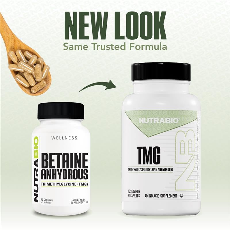 NutraBio TMG serving scene with spoon, easy to add to routines.
