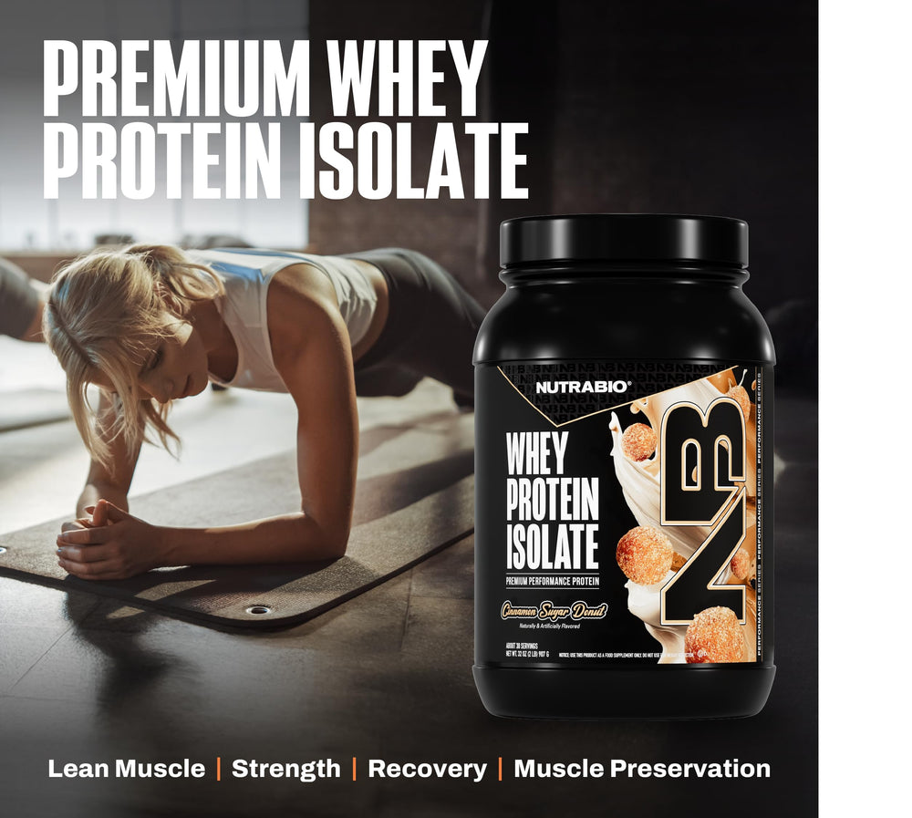 NutraBio packaging front shows low carb, gluten-free protein option for mindful nutrition.