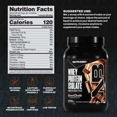 NutraBio label on packaging highlights non-GMO and gluten-free features.