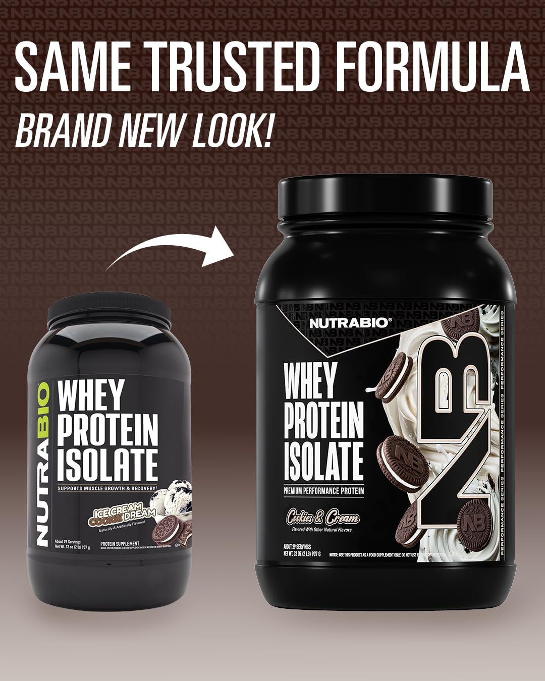 NutraBio Whey Isolate nutrition panel close-up highlights amino acid profile