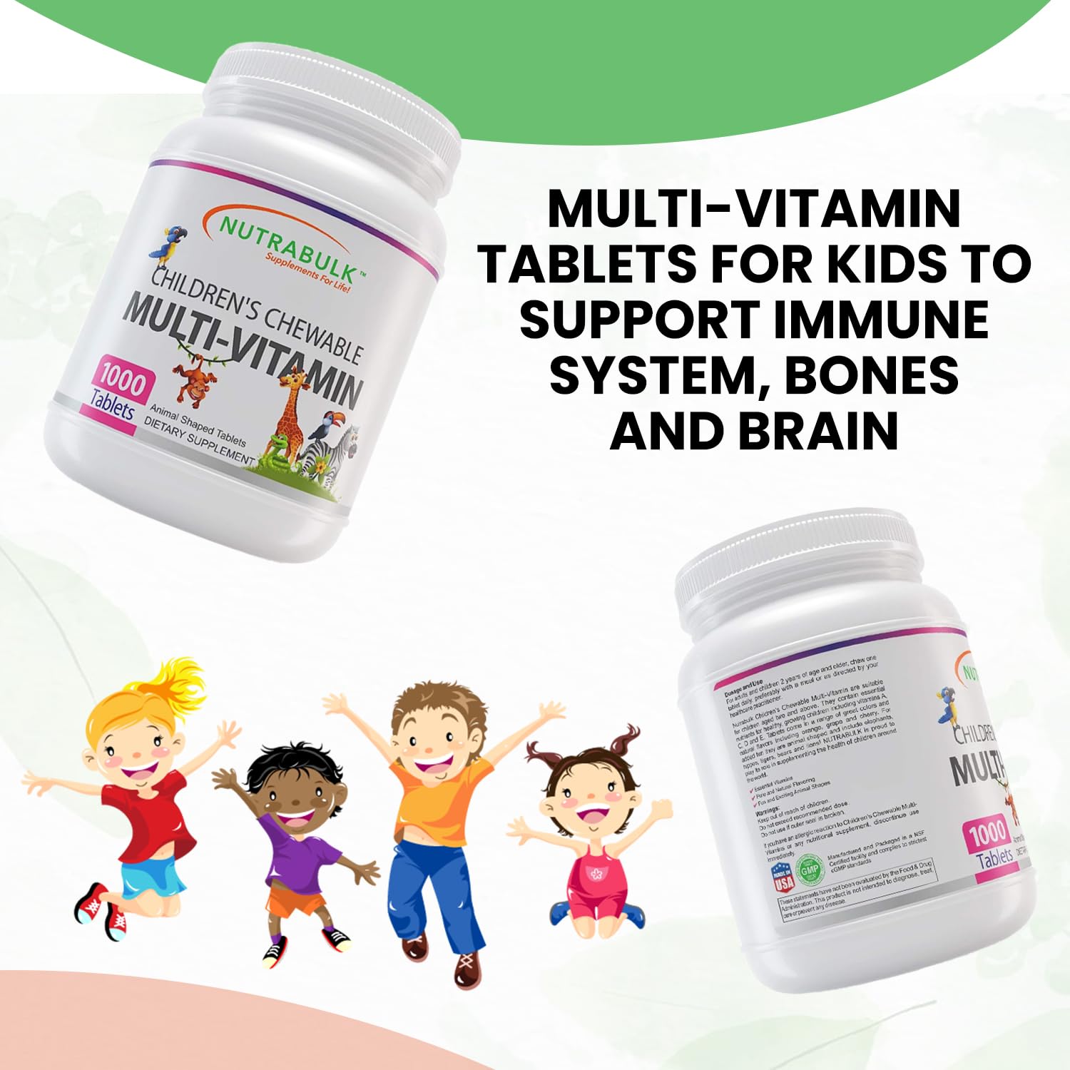 NutraBulk chewables in varied shapes highlight kid-friendly nutrition for growth