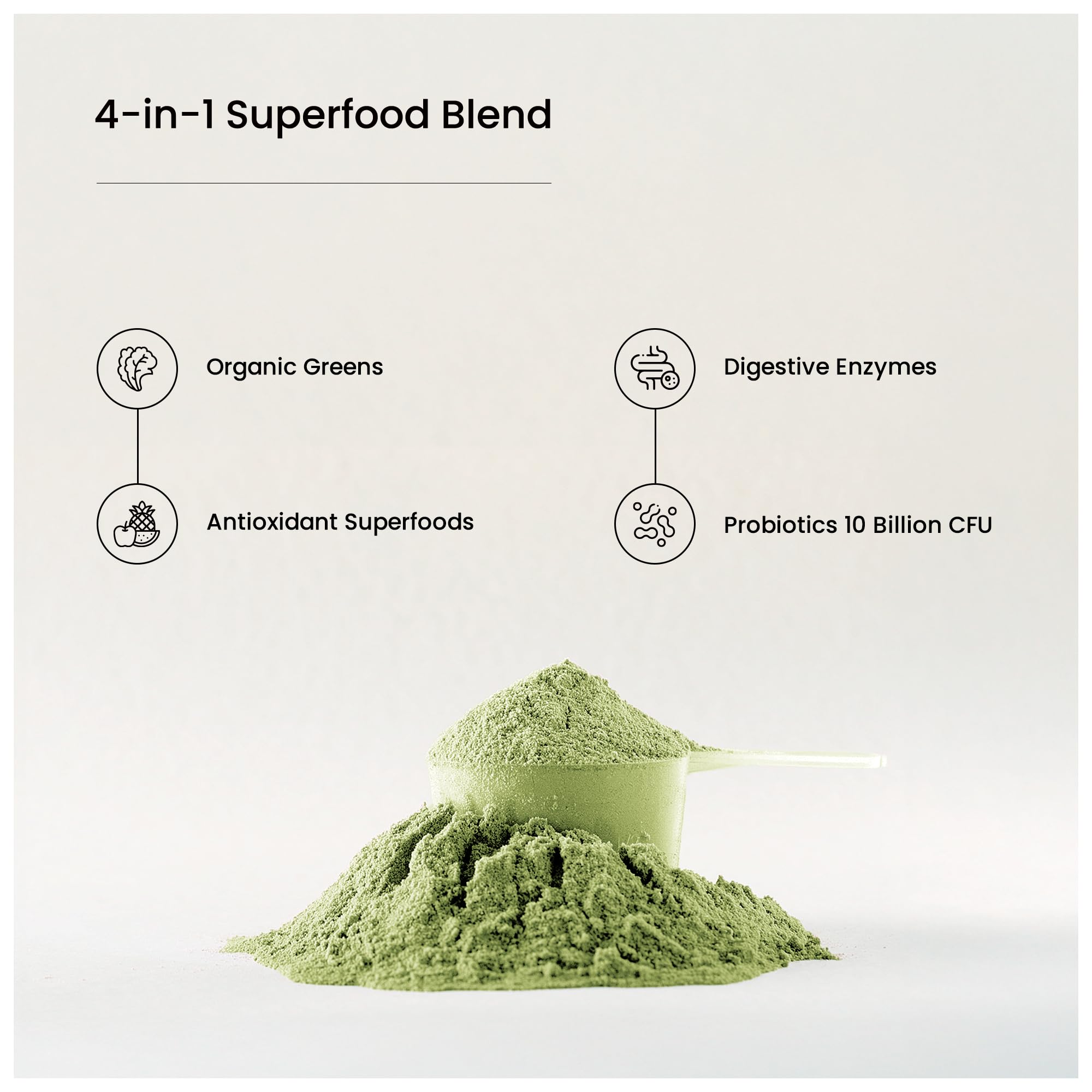 NutraChamps Super Greens with a smoothie demonstrates a quick health-friendly ritual.