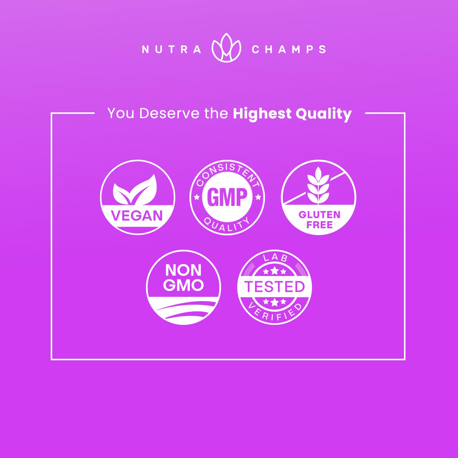 NutraChamps Biotin Gummies ingredients vegan, non-GMO, free from gelatin.