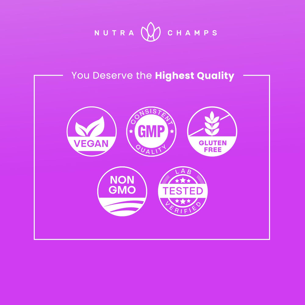 NutraChamps Biotin Gummies ingredients vegan, non-GMO, free from gelatin.