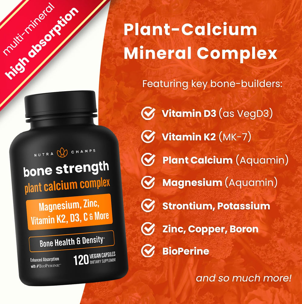 NutraChamps Calcium image highlights plant-sourced ingredients from Iceland