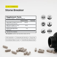 NutraChamps Stone Breaker capsules arranged for daily urinary health support.