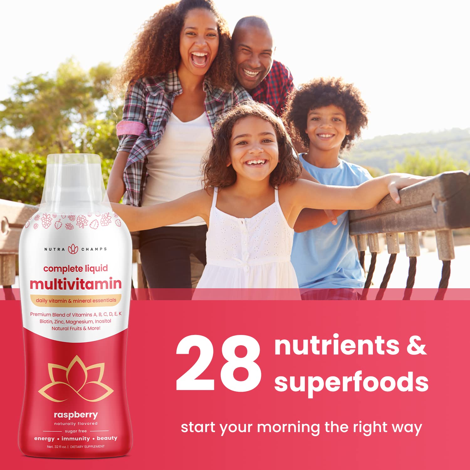 NutraChamps kids enjoy raspberry flavor while taking vitamins.