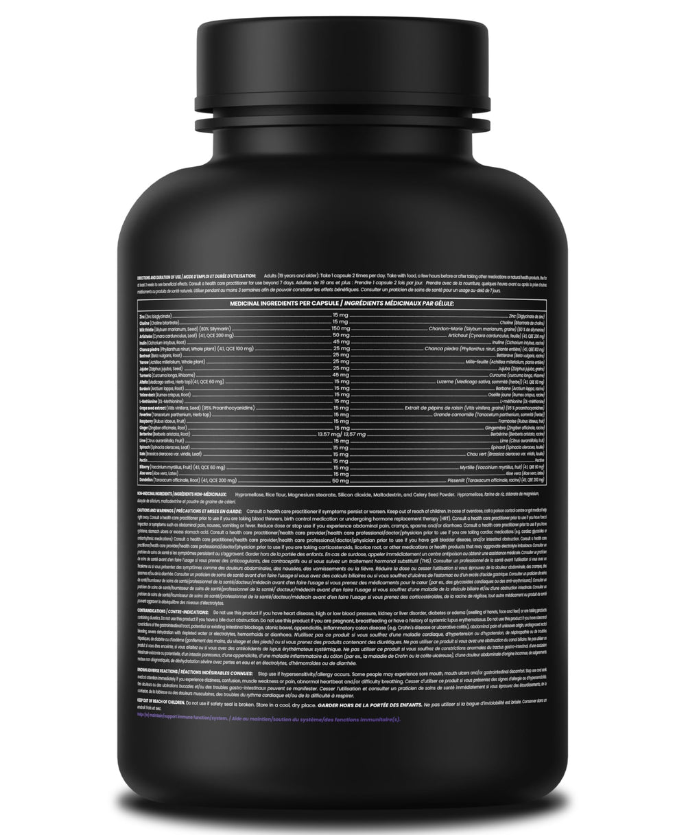 Milk thistle extract shown in NutraChamps formula for liver support.
