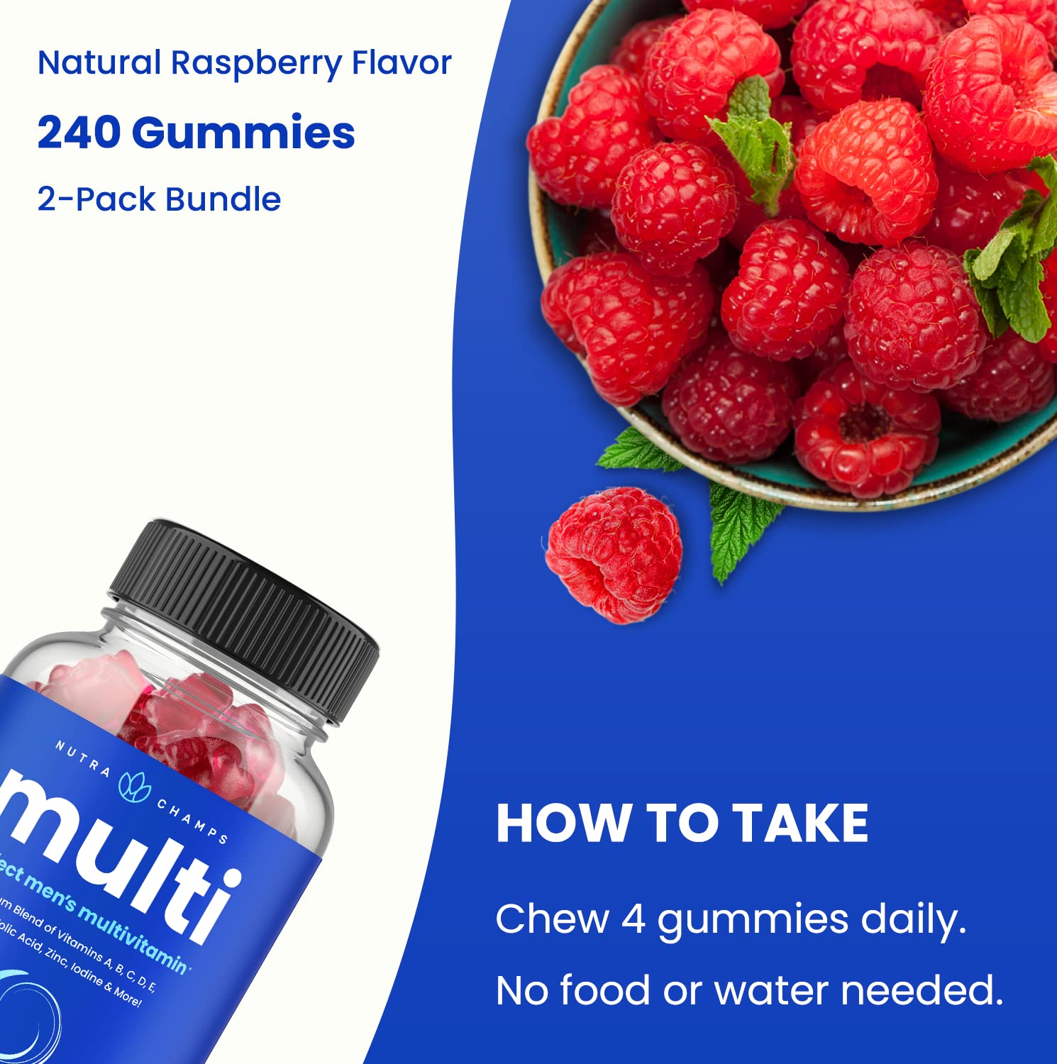Gummies ready to chew for easy daily intake