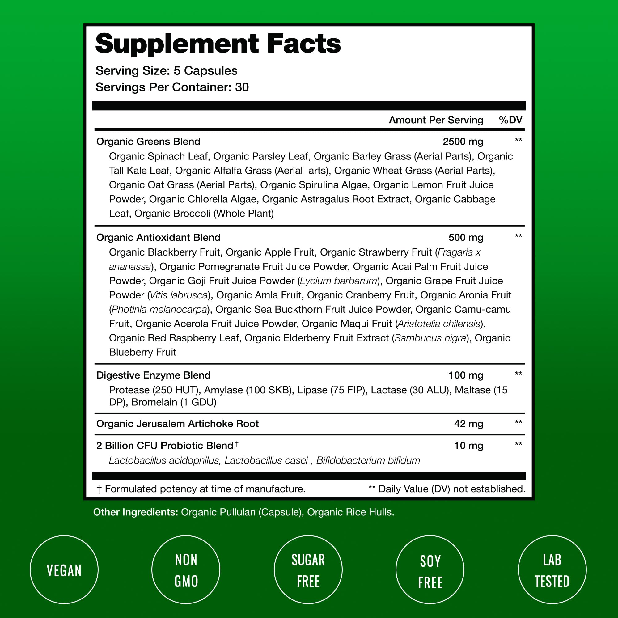 NutraChamps Organic Super Greens bottle on kitchen counter for daily routine