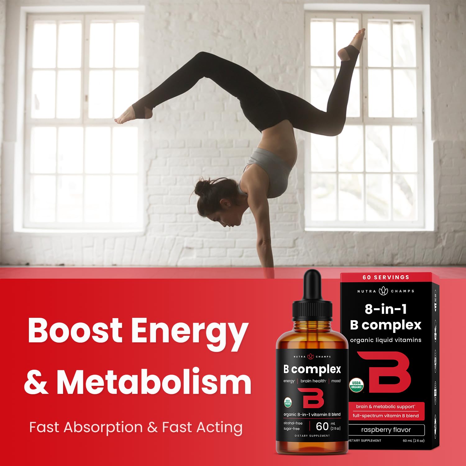NutraChamps B Complex Drops kid-friendly packaging for family use