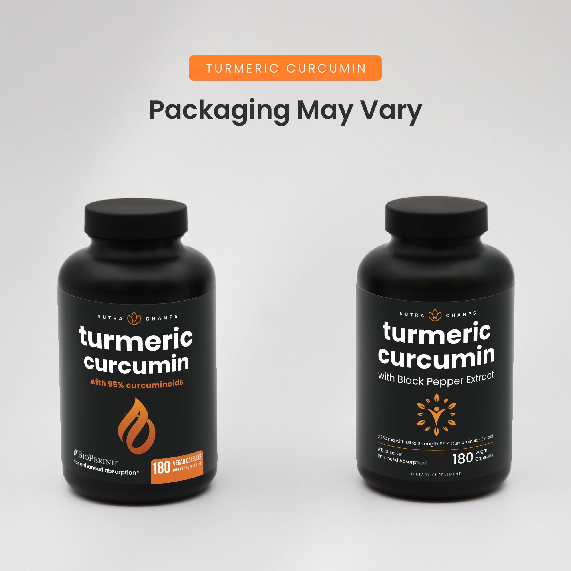 NutraChamps vegan gluten-free turmeric capsules for daily wellness