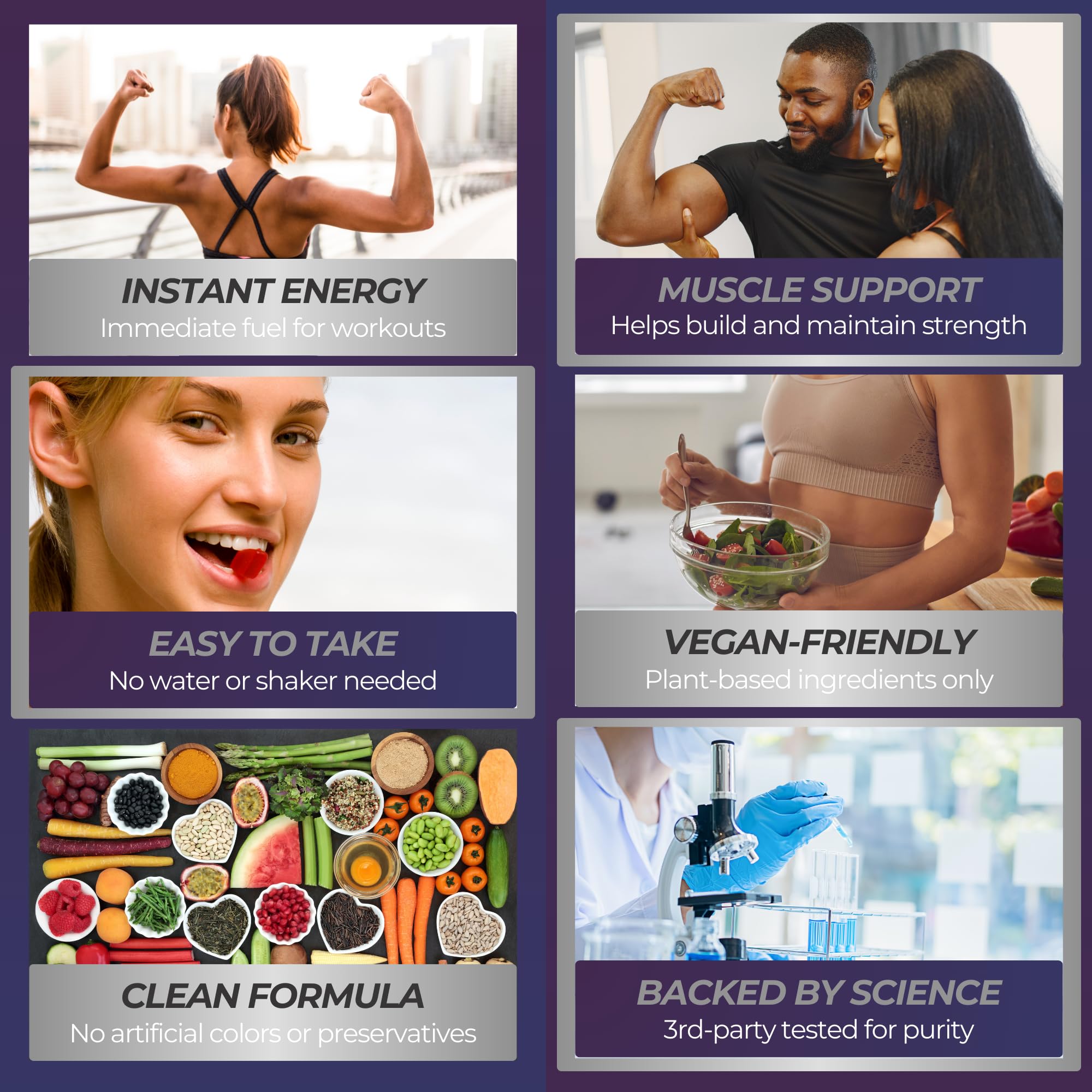 NutraFlus gummies berry label details emphasize B12 and taurine benefits