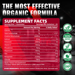NUTRAGOGO Creatine gummy serving scene with three gummies per serving