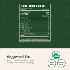 NutraGrass wheatgrass juice concentrate 33:1 extract packaging supports immune-friendly routines.