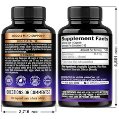 NUTRAHARMONY saffron capsules close-up highlights pure extract and gentle daily energy