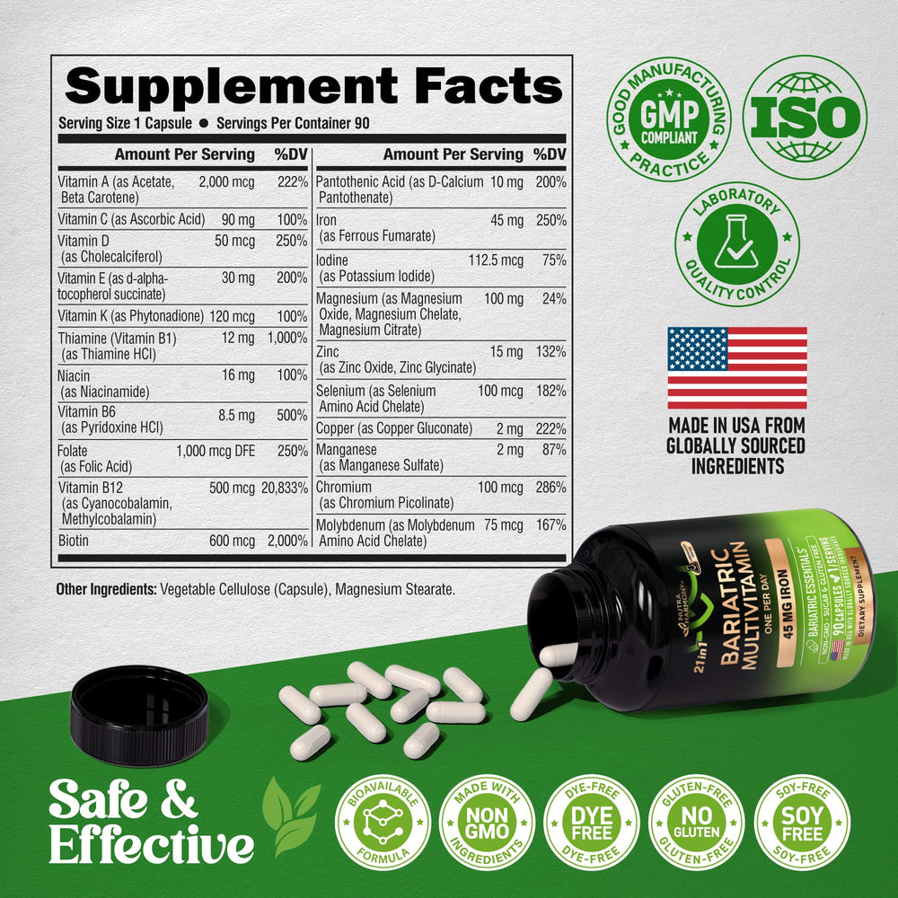 Nutraharmony bariatric bottle on kitchen counter for daily use
