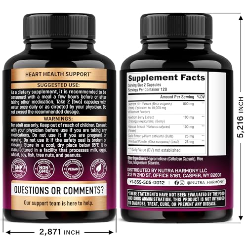 NutraHarmony Beet Root blend with hawthorn and hibiscus for antioxidant rich vitality