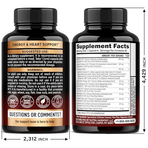 NutraHarmony berberine capsules close-up highlighting daily energy.