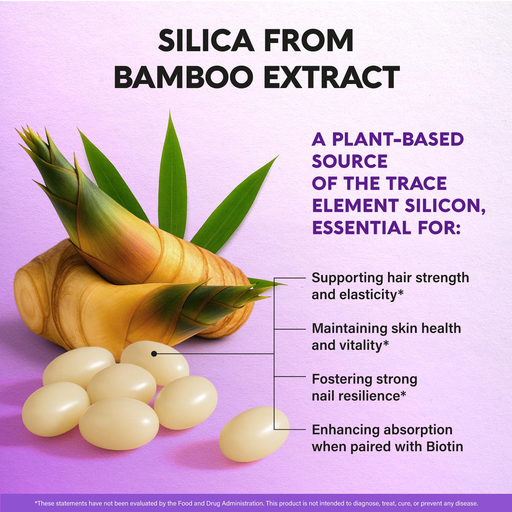 NUTRAHARMONY Biotin Hair-Skin-Nails graphic highlights beauty support possibilities.