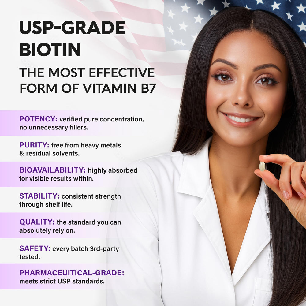 NUTRAHARMONY Biotin softgels closeup shows smooth, easy-to-swallow texture.