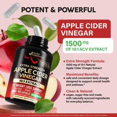 NutraHarmony capsules closeup highlights concentrated 10:1 ACV extract.