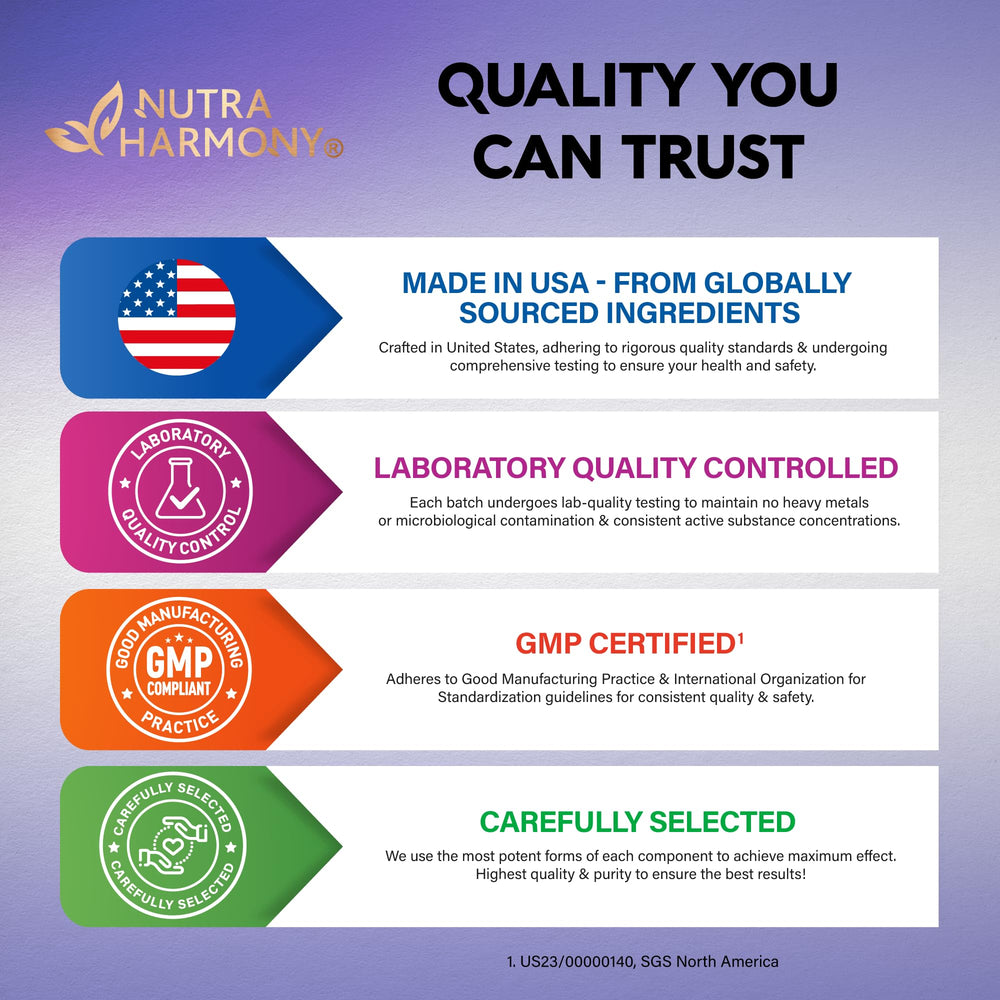 Daily routine scene with NutraHarmony bottle for easy integration.