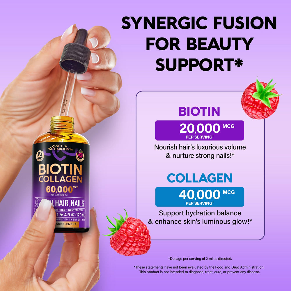 NutraHarmony drops bottle setup on counter for daily routine.
