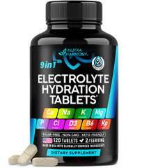 NUTRAHARMONY electrolytes tablet pack ready for daily hydration during workouts.