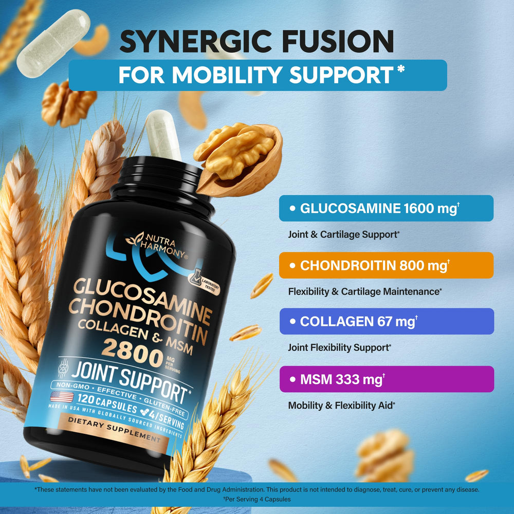 NUTRAHARMONY HSA/FSA eligible sticker signals flexible spending options.