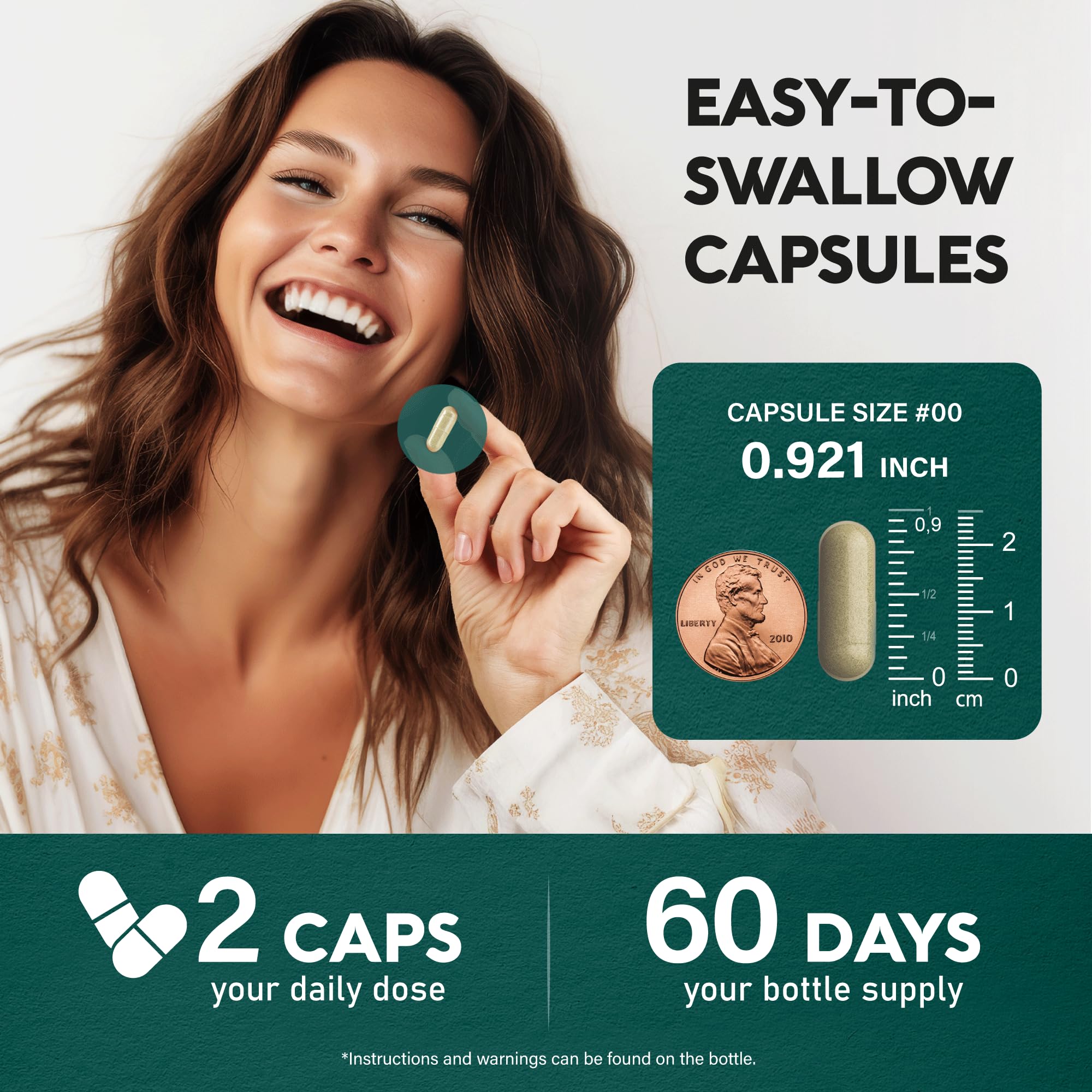 NUTRAHARMONY Lions Mane capsules in hand for daily focus and mental clarity.