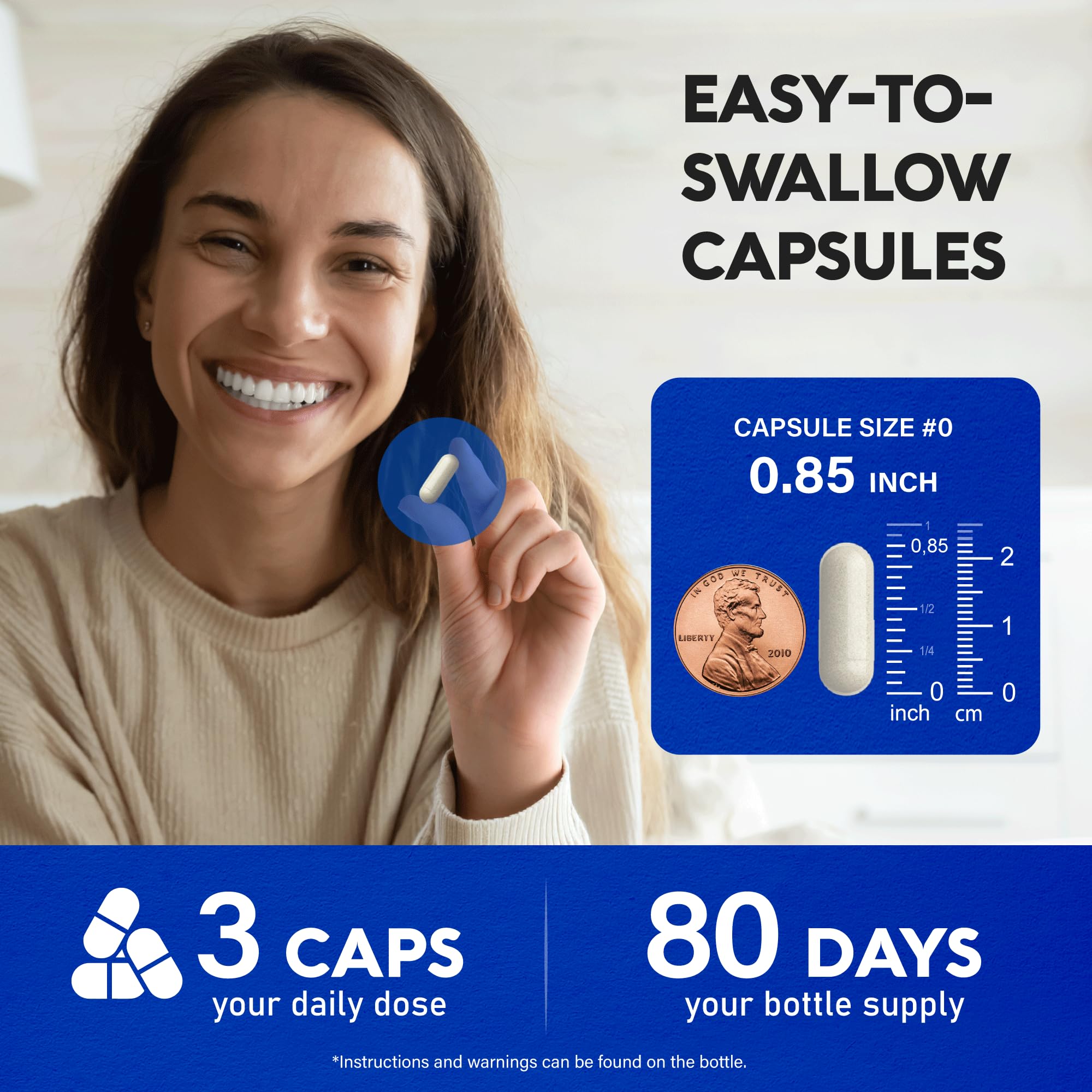 NutraHarmony magnesium capsules held in hand with morning sunlight