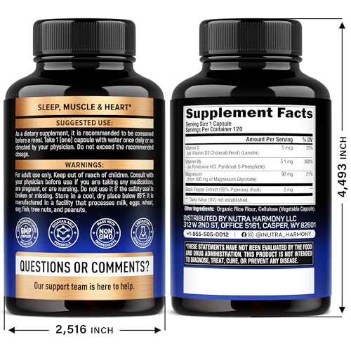 NUTRAHARMONY Magnesium Glycinate capsules close-up for daily supplementation.