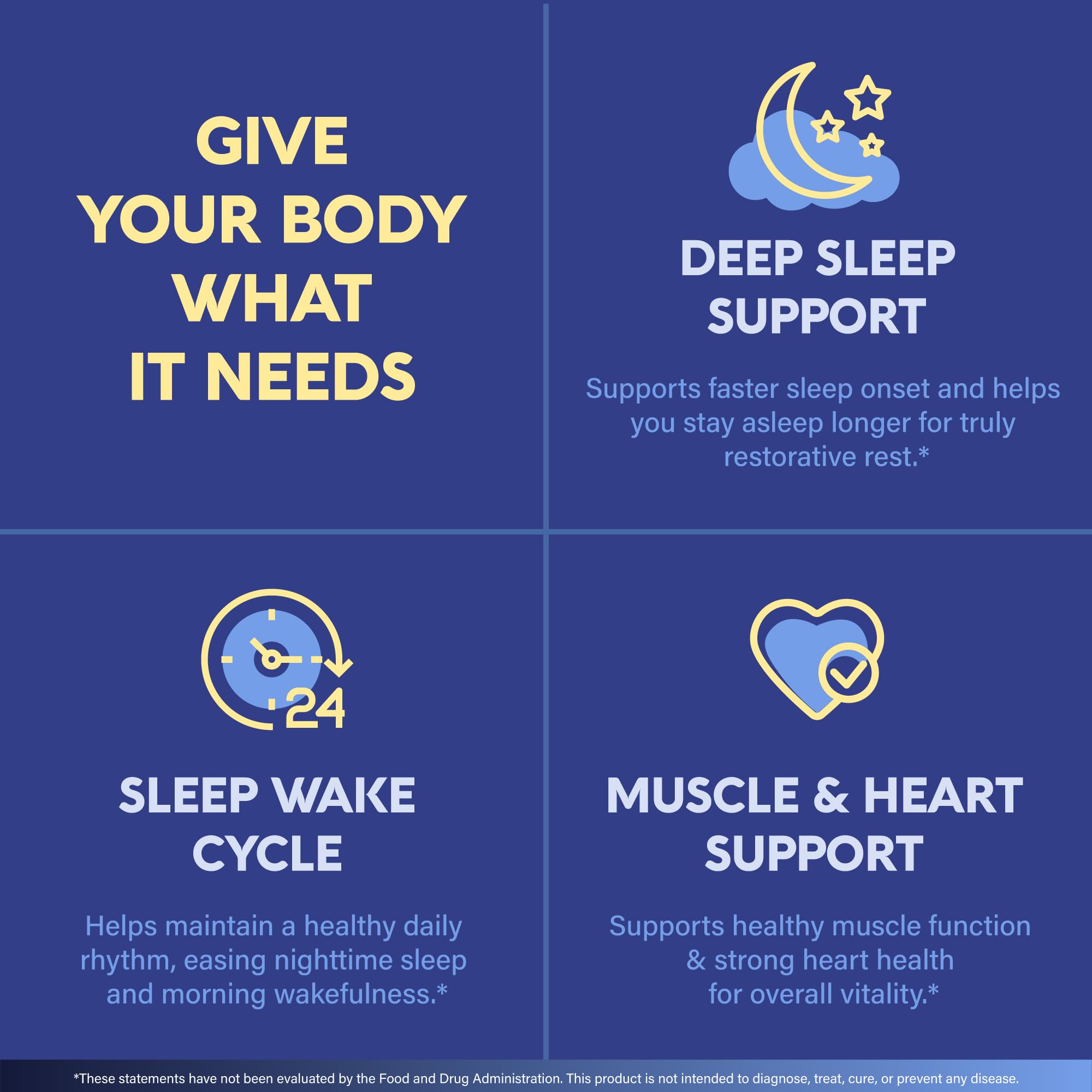 NutraHarmony Magnesium Glycinate ingredients illustration featuring taurine and glycine.