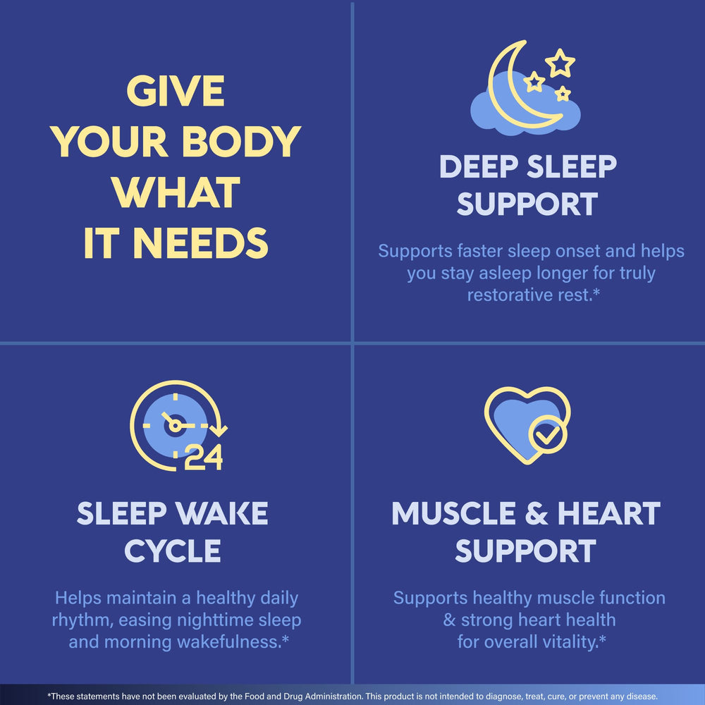 NutraHarmony Magnesium Glycinate ingredients illustration featuring taurine and glycine.