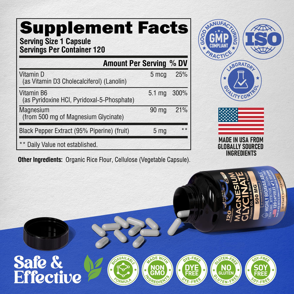 NUTRAHARMONY bottle and usage card promoting relaxation support.