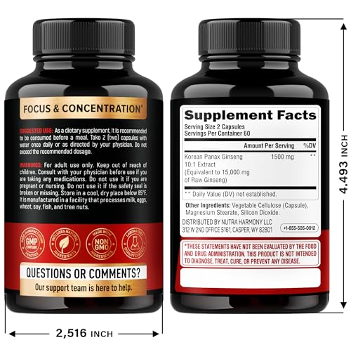 NUTRAHARMONY Panax Ginseng capsules line emphasizes focus and sustained stamina