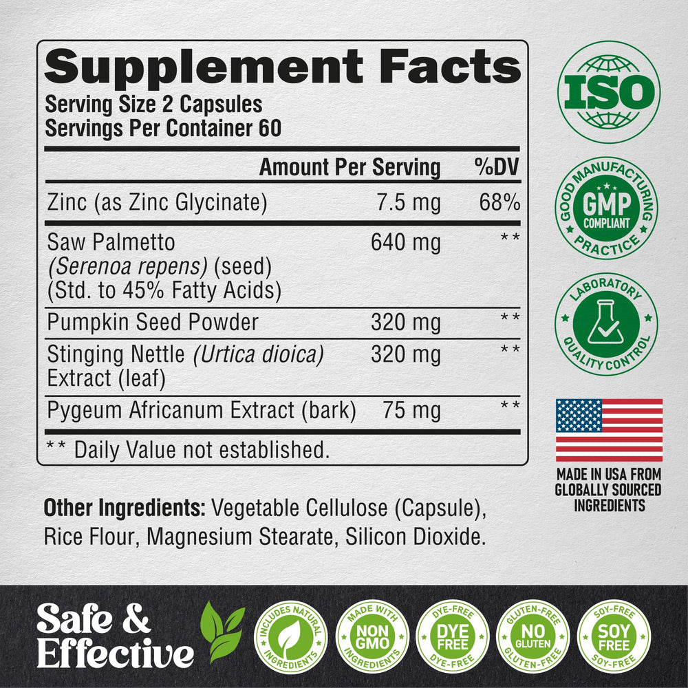 NutraHarmony Saw Palmetto for Men icon illustrating DHT-related support