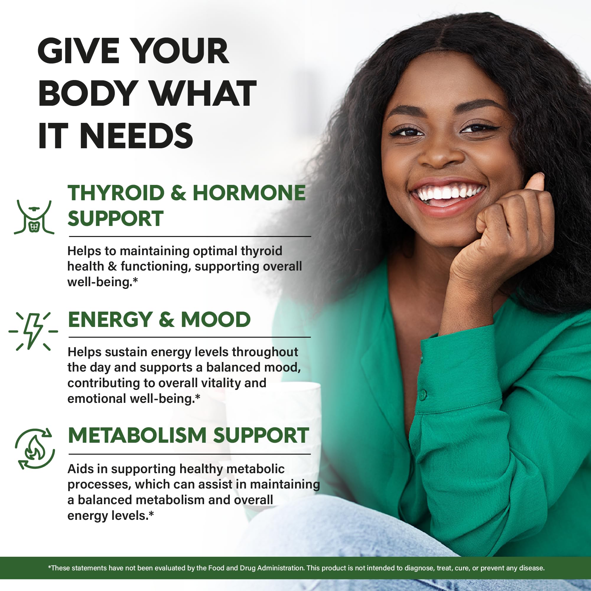 NUTRAHARMONY adaptogen blend image emphasizes nature-based support for focus and balance.