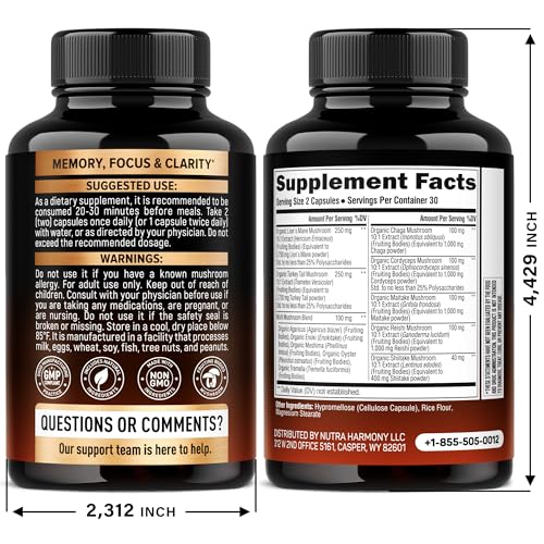 NutraHarmony Turkey Tail capsule supports immune function