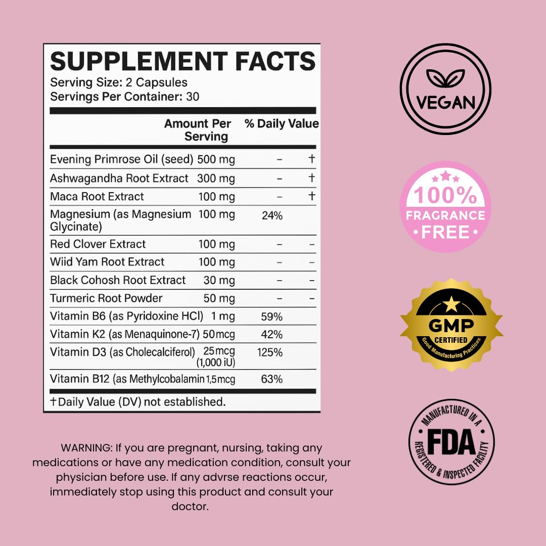 NutraHealth Meno Calm label design signaling trusted wellness.